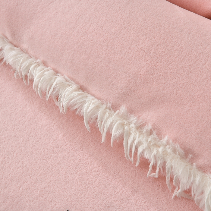 91家纺网 家纺一手货源 找家纺 德比尔斯 2025新款海獭毛石墨烯四件套 米娅-粉