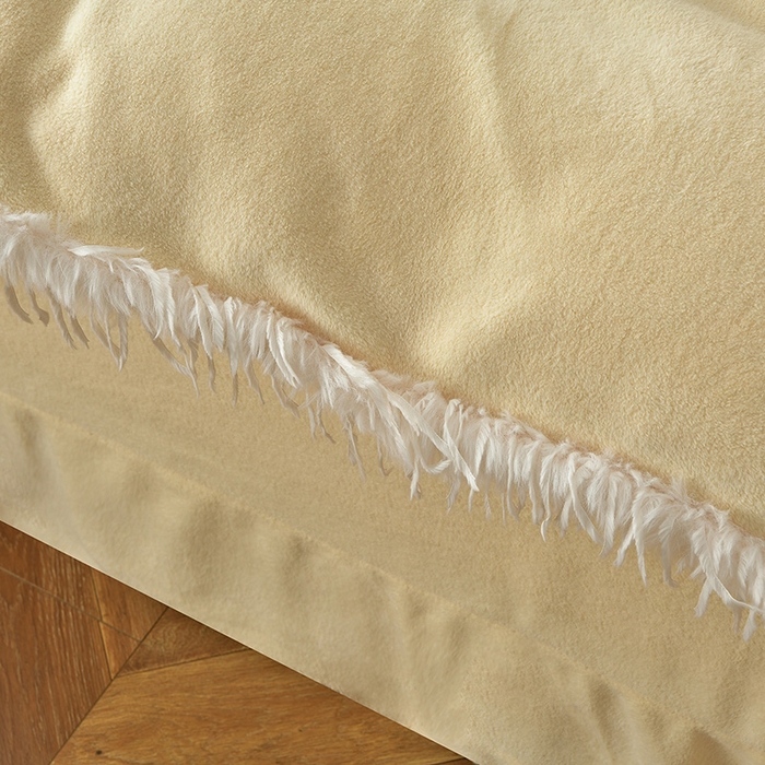 91家纺网 家纺一手货源 找家纺 德比尔斯 2025新款海獭毛石墨烯四件套 米娅-黄