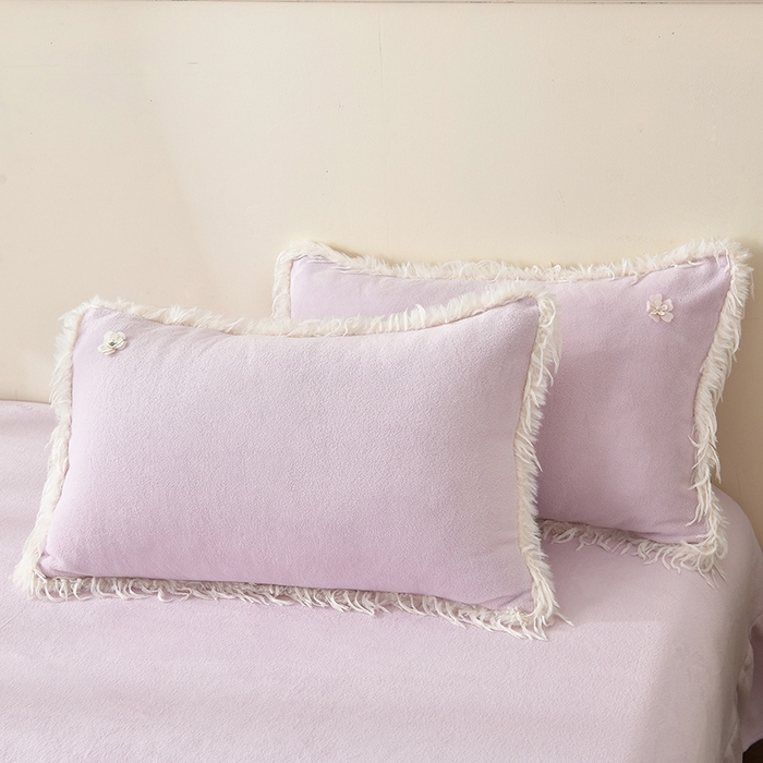 91家纺网 家纺一手货源 找家纺 德比尔斯 2025新款海獭毛石墨烯四件套 米娅-紫