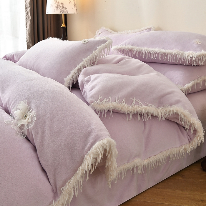 德比尔斯 2025新款海獭毛石墨烯四件套 米娅-紫