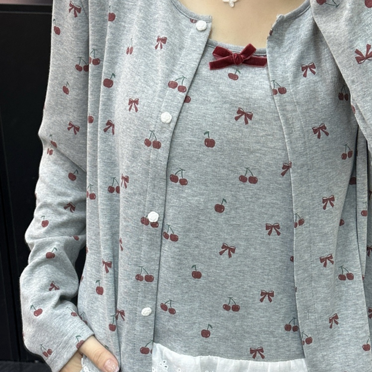 91家纺网 家纺一手货源 找家纺 （总）妍景家居生活馆 2025新款樱桃蝴蝶结三件套