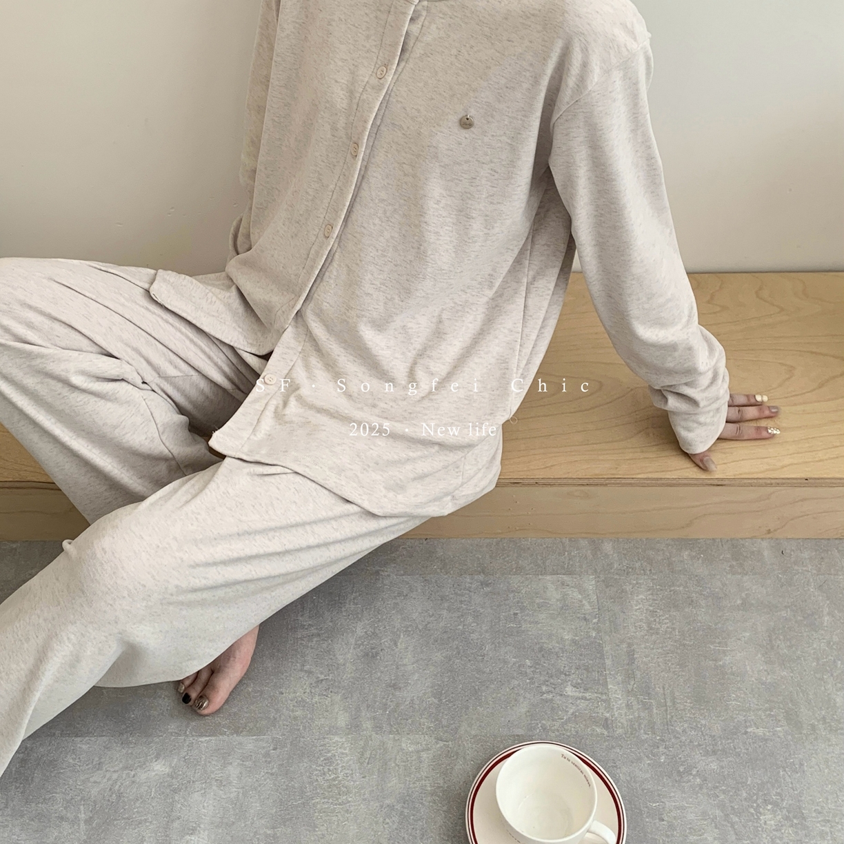 91家纺网 家纺一手货源 找家纺 （总）妍景家居生活馆 2025新款点缀纽扣简约款套装