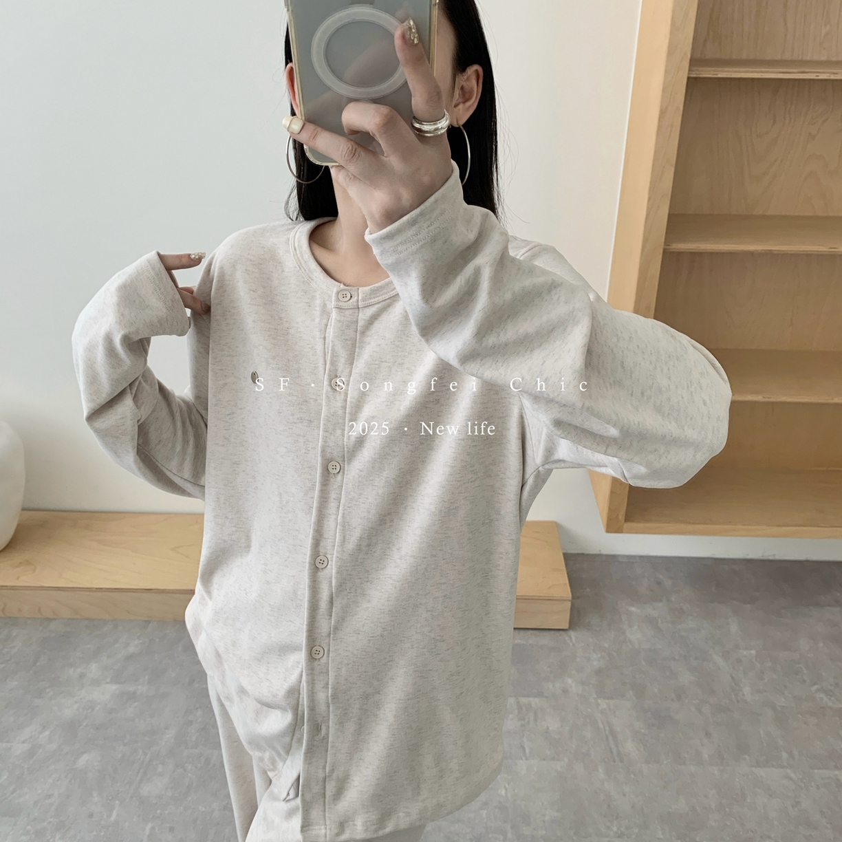 91家纺网 家纺一手货源 找家纺 （总）妍景家居生活馆 2025新款点缀纽扣简约款套装