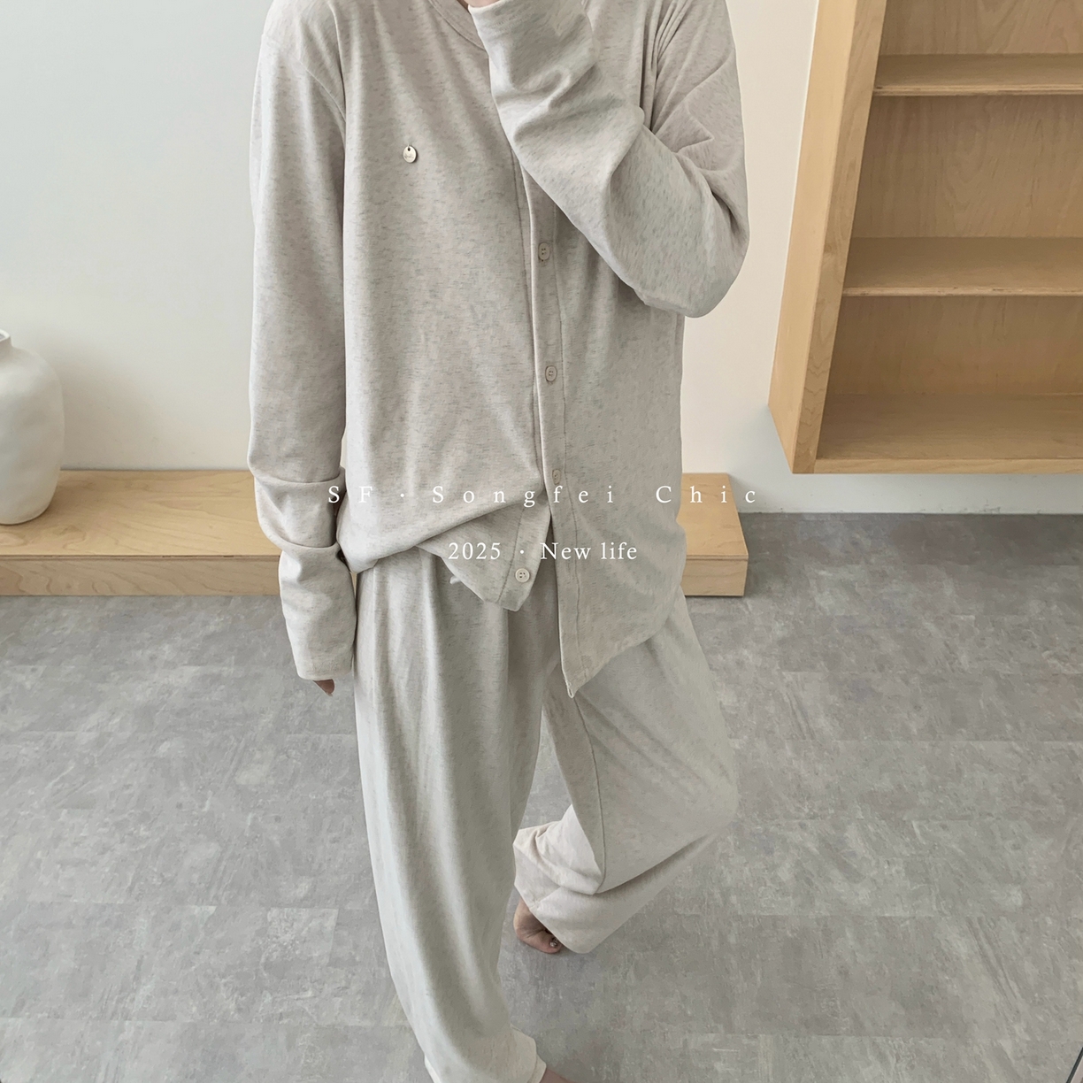 91家纺网 家纺一手货源 找家纺 （总）妍景家居生活馆 2025新款点缀纽扣简约款套装