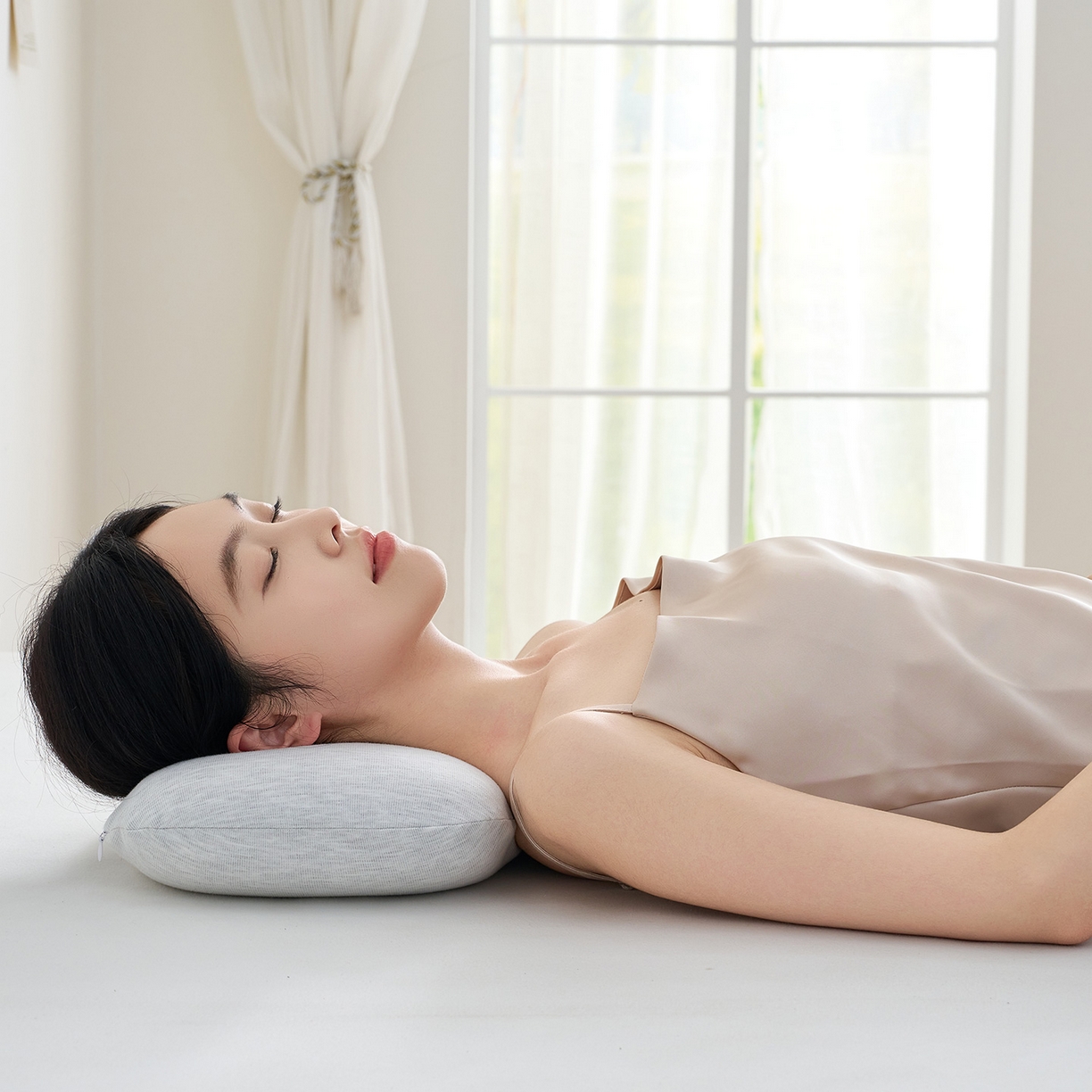 91家纺网 家纺一手货源 找家纺 （总）乐可 2025新款针织棉乳胶面包枕头枕芯抱枕午睡枕露营枕