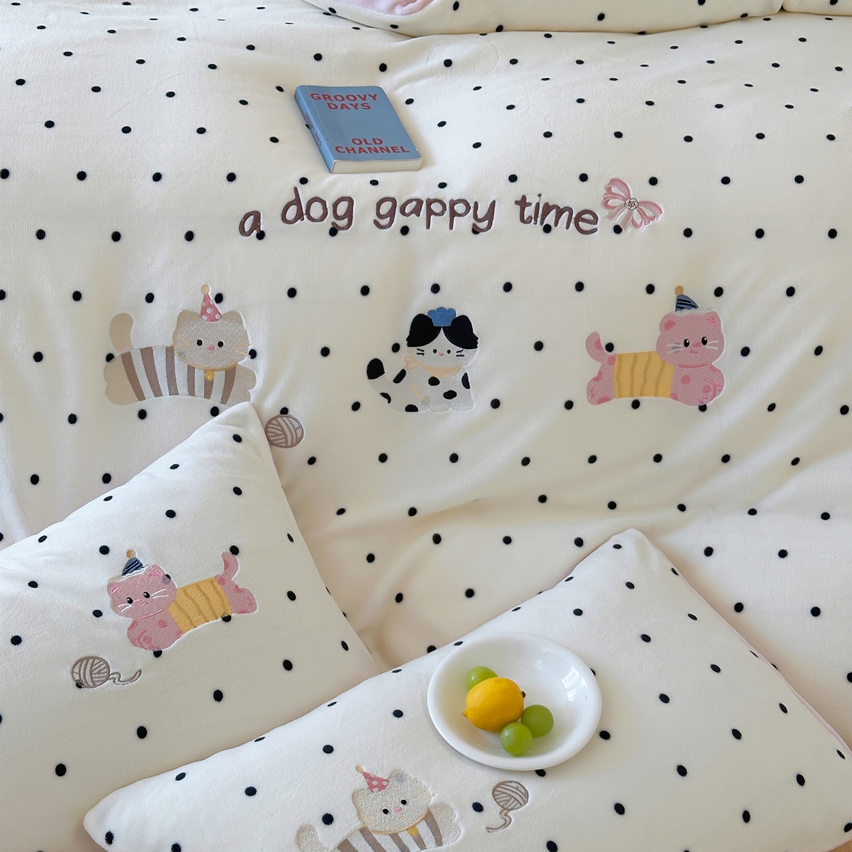 91家纺网 家纺一手货源 找家纺 （总）优悦生活馆 2025新款牛奶绒卡通印花刺绣四件套系列