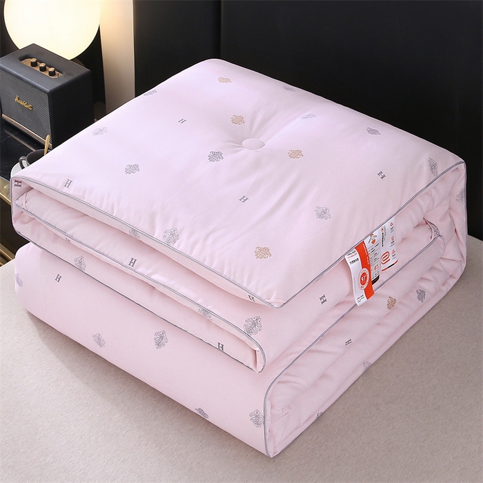 91家纺网 家纺一手货源 找家纺 芭芭棉家纺 2025新款高端提花棉保暖20斤冬被被子被芯 粉色