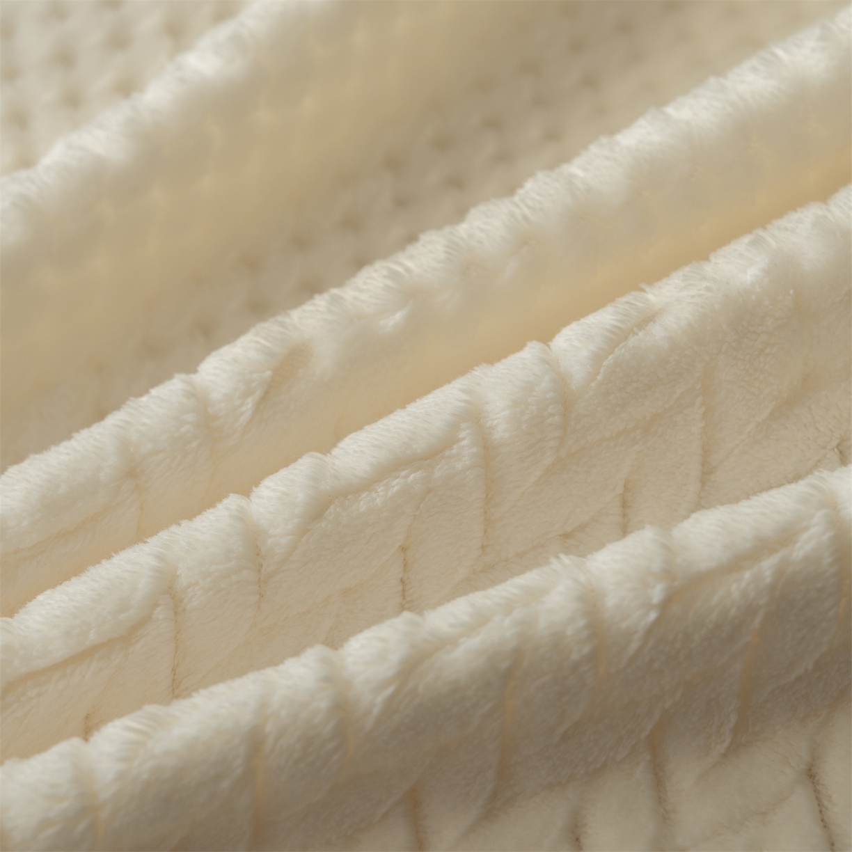 91家纺网 家纺一手货源 找家纺 源舍家纺 2025新款色织拼色编织提花轻奢牛奶绒四件套（场景二） 织锦-白露