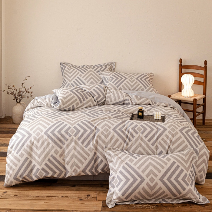 91家纺网 家纺一手货源 找家纺 （总）棉生活家纺 2025秋冬新款长绒棉纯棉数码印花陶瓷磨毛四件套