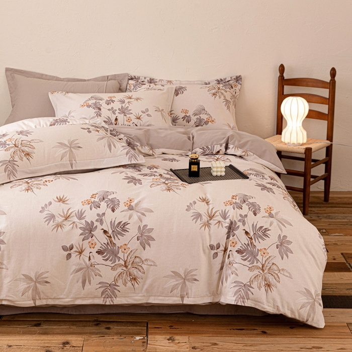 91家纺网 家纺一手货源 找家纺 （总）棉生活家纺 2025秋冬新款长绒棉纯棉数码印花陶瓷磨毛四件套