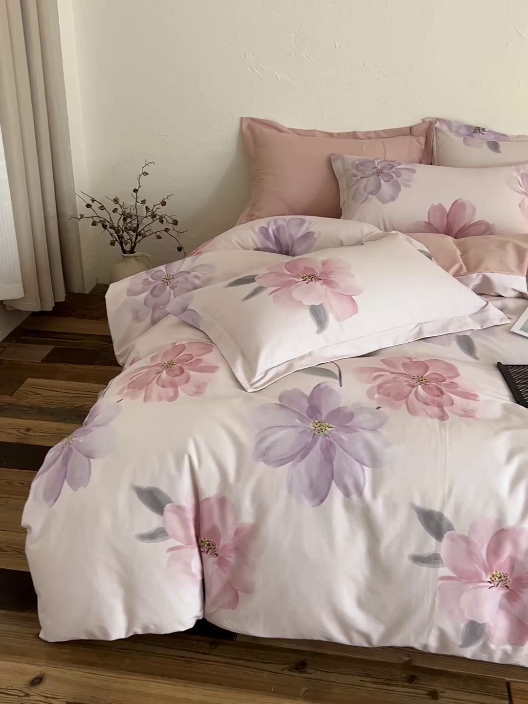 91家纺网 家纺一手货源 找家纺 棉生活家纺 2025秋冬新款长绒棉纯棉数码印花陶瓷磨毛四件套 茶言妙语