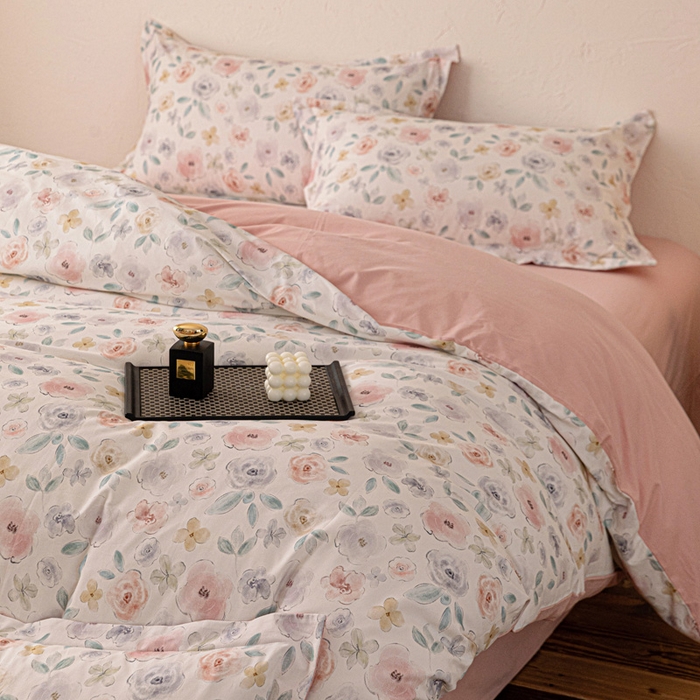 91家纺网 家纺一手货源 找家纺 棉生活家纺 2025秋冬新款长绒棉纯棉数码印花陶瓷磨毛四件套 丽娜