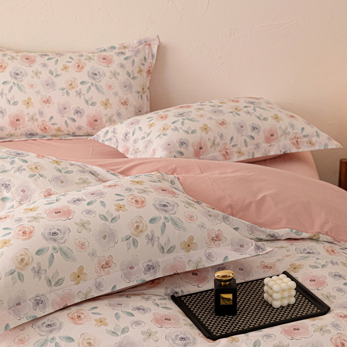 91家纺网 家纺一手货源 找家纺 棉生活家纺 2025秋冬新款长绒棉纯棉数码印花陶瓷磨毛四件套 丽娜