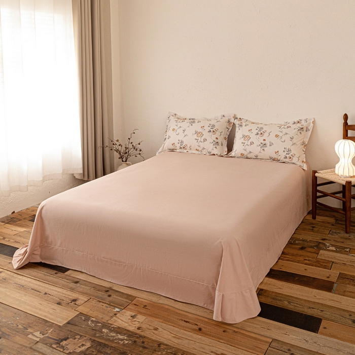 91家纺网 家纺一手货源 找家纺 棉生活家纺 2025秋冬新款长绒棉纯棉数码印花陶瓷磨毛四件套 美罗拉