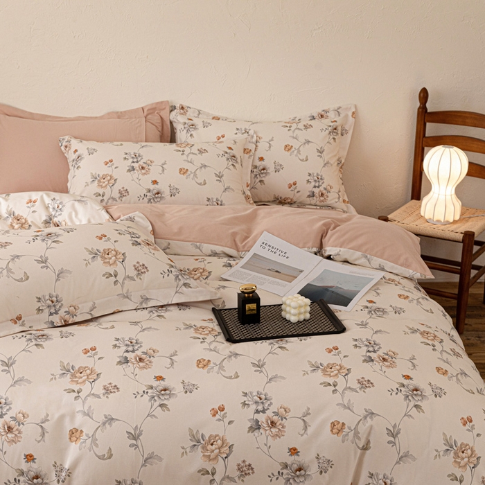 91家纺网 家纺一手货源 找家纺 棉生活家纺 2025秋冬新款长绒棉纯棉数码印花陶瓷磨毛四件套 美罗拉