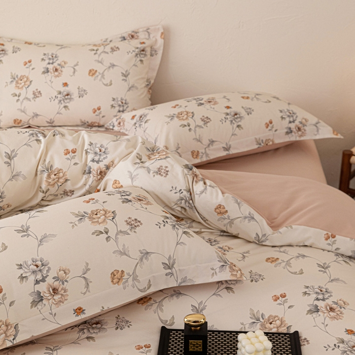 91家纺网 家纺一手货源 找家纺 棉生活家纺 2025秋冬新款长绒棉纯棉数码印花陶瓷磨毛四件套 美罗拉