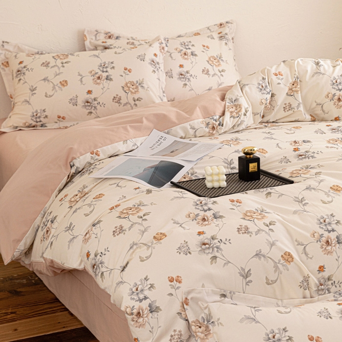 91家纺网 家纺一手货源 找家纺 棉生活家纺 2025秋冬新款长绒棉纯棉数码印花陶瓷磨毛四件套 美罗拉