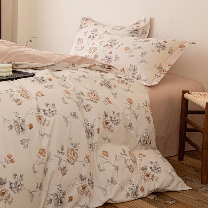 91家纺网 家纺一手货源 找家纺 棉生活家纺 2025秋冬新款长绒棉纯棉数码印花陶瓷磨毛四件套 美罗拉