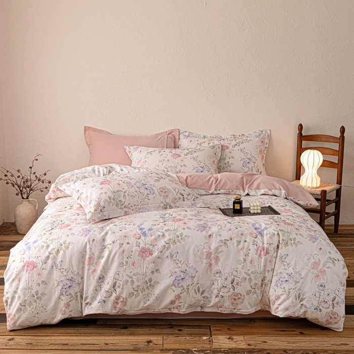 91家纺网 家纺一手货源 找家纺 棉生活家纺 2025秋冬新款长绒棉纯棉数码印花陶瓷磨毛四件套 去野