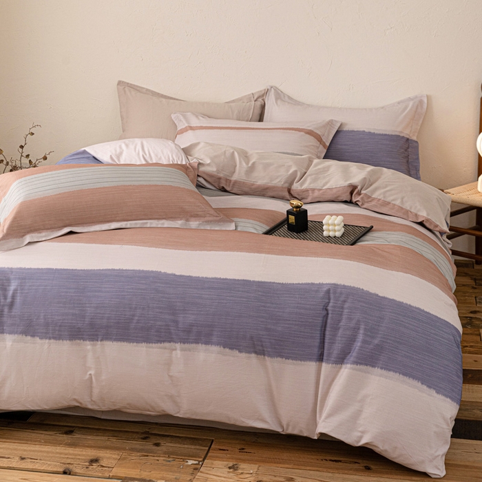 91家纺网 家纺一手货源 找家纺 棉生活家纺 2025秋冬新款长绒棉纯棉数码印花陶瓷磨毛四件套 山川