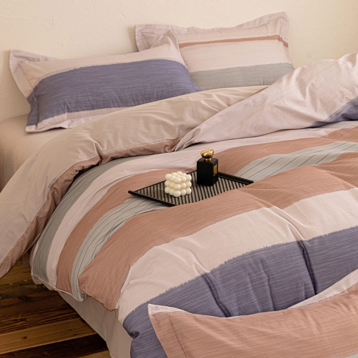 91家纺网 家纺一手货源 找家纺 棉生活家纺 2025秋冬新款长绒棉纯棉数码印花陶瓷磨毛四件套 山川