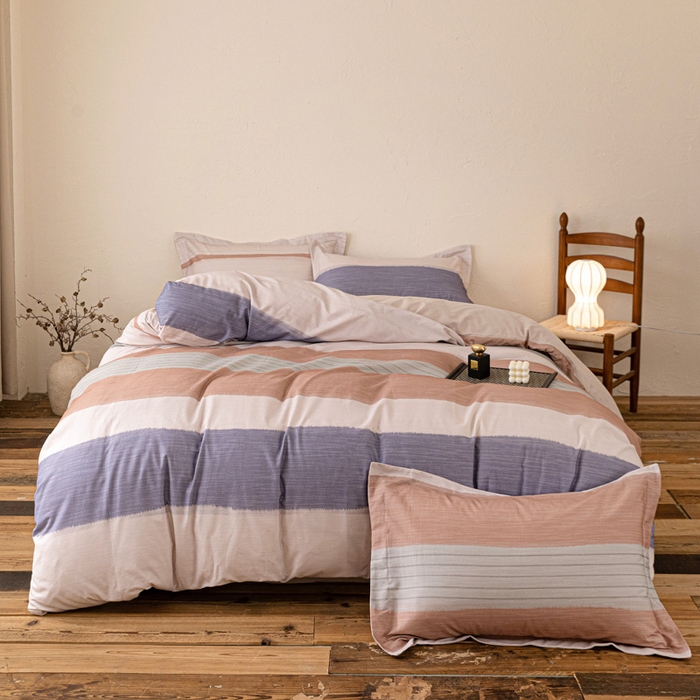 91家纺网 家纺一手货源 找家纺 棉生活家纺 2025秋冬新款长绒棉纯棉数码印花陶瓷磨毛四件套 山川