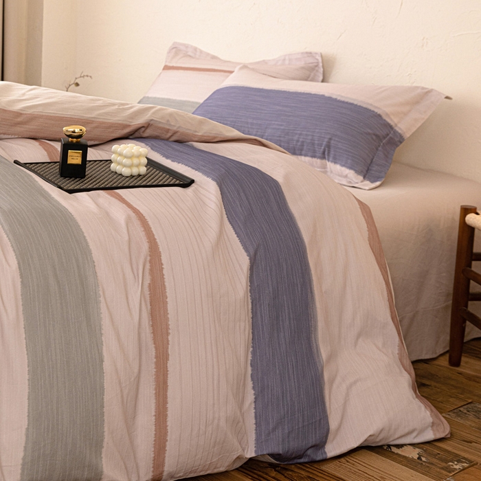 91家纺网 家纺一手货源 找家纺 棉生活家纺 2025秋冬新款长绒棉纯棉数码印花陶瓷磨毛四件套 山川