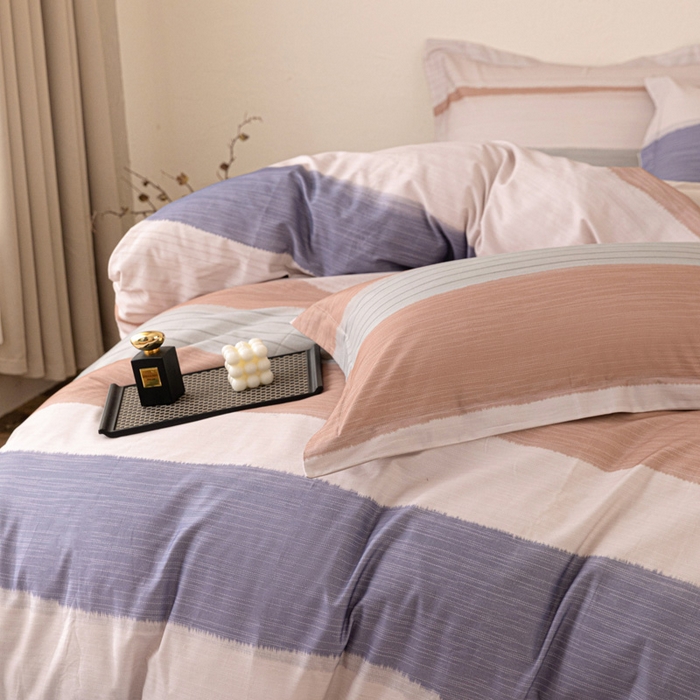 91家纺网 家纺一手货源 找家纺 棉生活家纺 2025秋冬新款长绒棉纯棉数码印花陶瓷磨毛四件套 山川