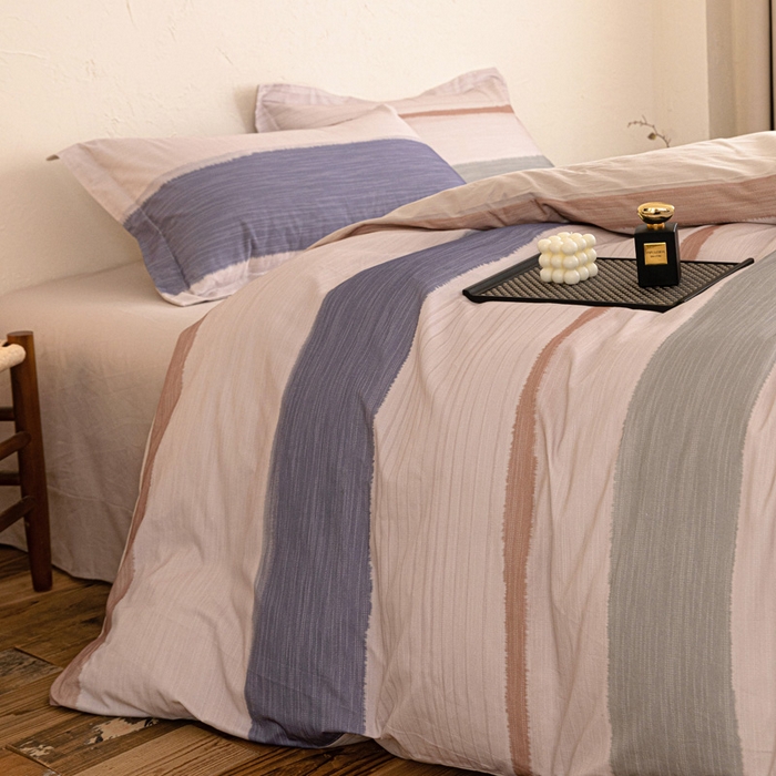 91家纺网 家纺一手货源 找家纺 棉生活家纺 2025秋冬新款长绒棉纯棉数码印花陶瓷磨毛四件套 山川