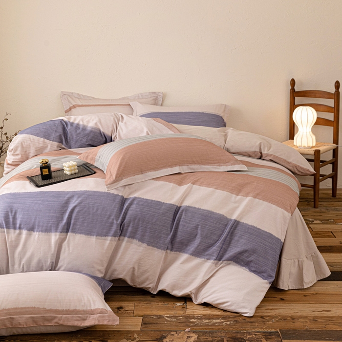 91家纺网 家纺一手货源 找家纺 棉生活家纺 2025秋冬新款长绒棉纯棉数码印花陶瓷磨毛四件套 山川