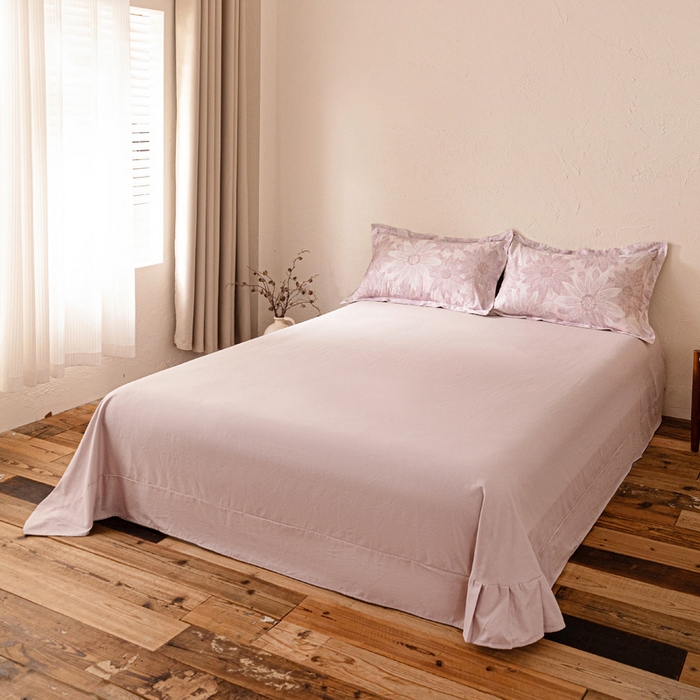 91家纺网 家纺一手货源 找家纺 棉生活家纺 2025秋冬新款长绒棉纯棉数码印花陶瓷磨毛四件套 向阳花开