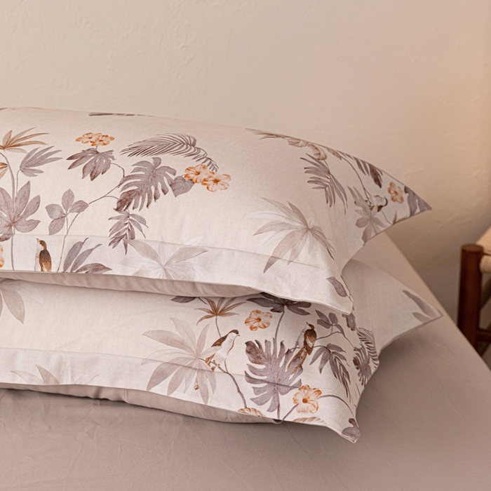 91家纺网 家纺一手货源 找家纺 棉生活家纺 2025秋冬新款长绒棉纯棉数码印花陶瓷磨毛四件套 知画