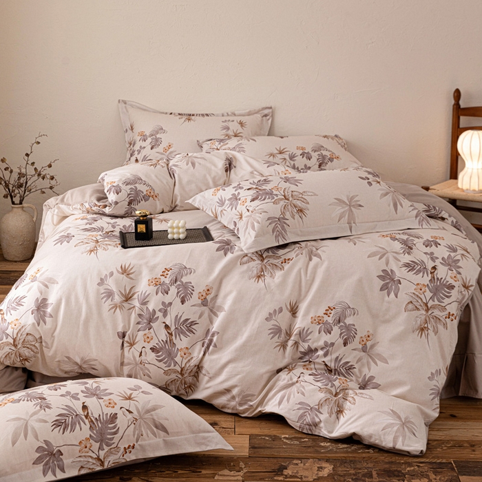 91家纺网 家纺一手货源 找家纺 棉生活家纺 2025秋冬新款长绒棉纯棉数码印花陶瓷磨毛四件套 知画