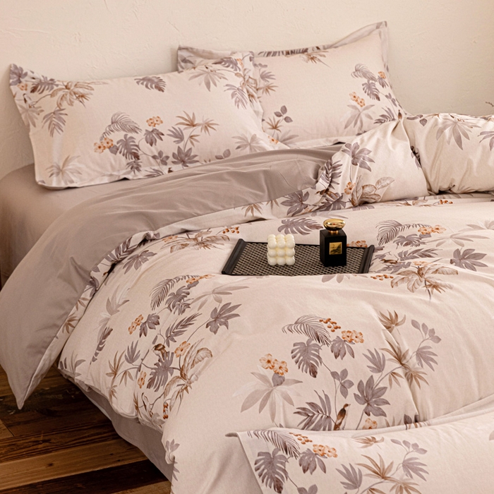 91家纺网 家纺一手货源 找家纺 棉生活家纺 2025秋冬新款长绒棉纯棉数码印花陶瓷磨毛四件套 知画