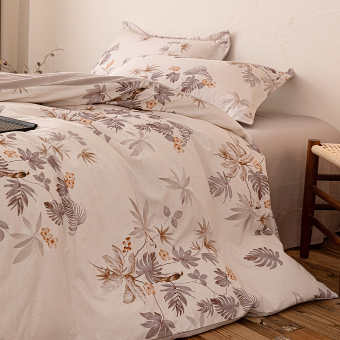 91家纺网 家纺一手货源 找家纺 棉生活家纺 2025秋冬新款长绒棉纯棉数码印花陶瓷磨毛四件套 知画