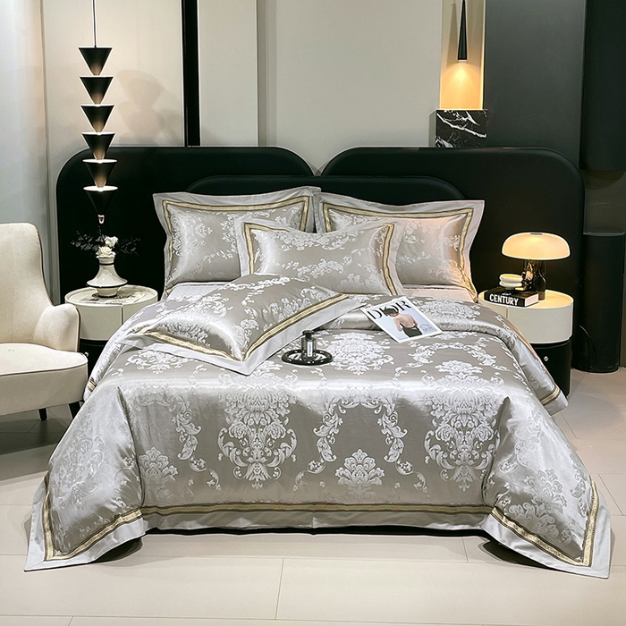 91家纺网 家纺一手货源 找家纺 （总）小时代家纺 2025新款纯棉贡缎提花夹棉床盖四件套