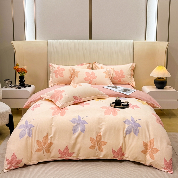 91家纺网 家纺一手货源 找家纺 （总）凌鼎 2025新款100%全棉磨毛四件套数码印花加厚纯棉磨毛四件套