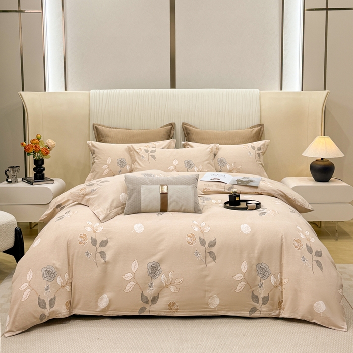 91家纺网 家纺一手货源 找家纺 （总）凌鼎 2025新款100%全棉磨毛四件套数码印花加厚纯棉磨毛四件套