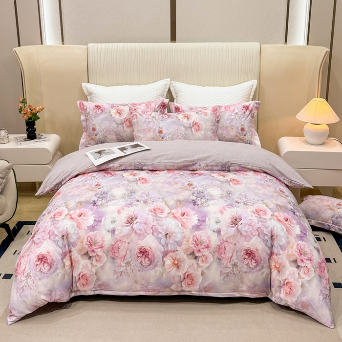 91家纺网 家纺一手货源 找家纺 （总）凌鼎 2025新款100%全棉磨毛四件套数码印花加厚纯棉磨毛四件套