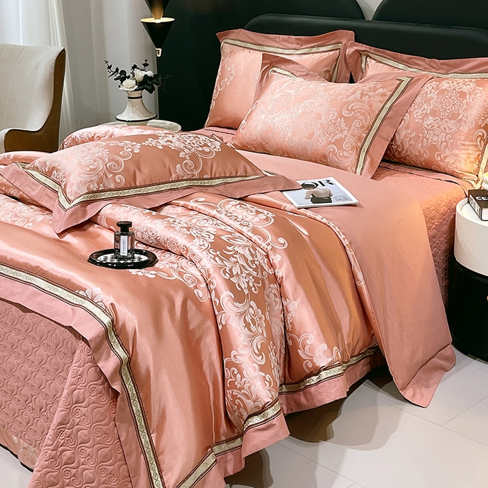 91家纺网 家纺一手货源 找家纺 （总）小时代家纺 2025新款纯棉贡缎提花夹棉床盖四件套