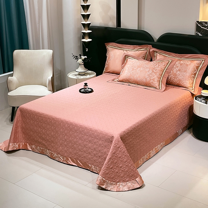 91家纺网 家纺一手货源 找家纺 （总）小时代家纺 2025新款纯棉贡缎提花夹棉床盖四件套