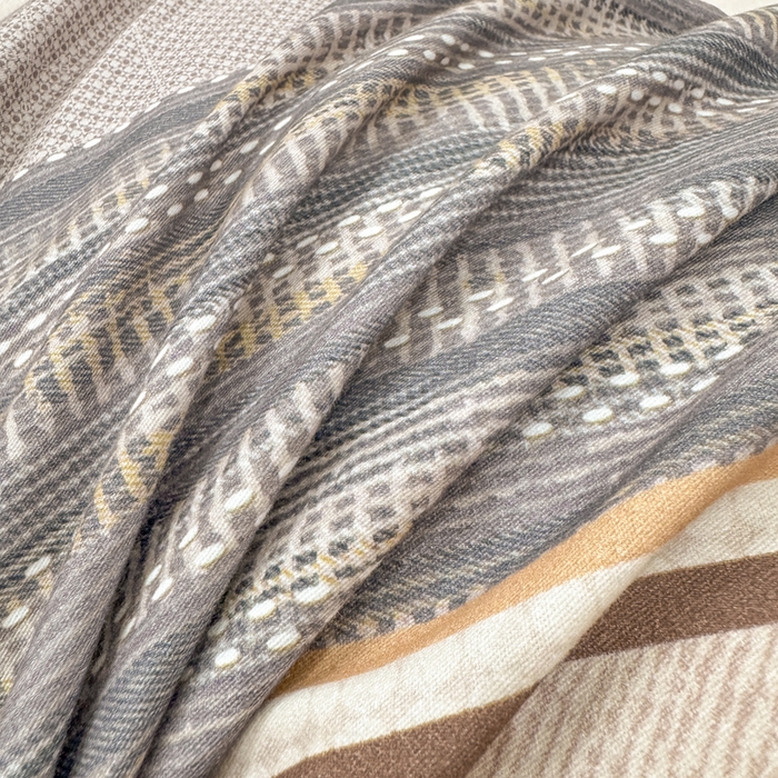 91家纺网 家纺一手货源 找家纺 凌鼎 2025新款100%全棉磨毛四件套数码印花加厚纯棉磨毛四件套北海道咖