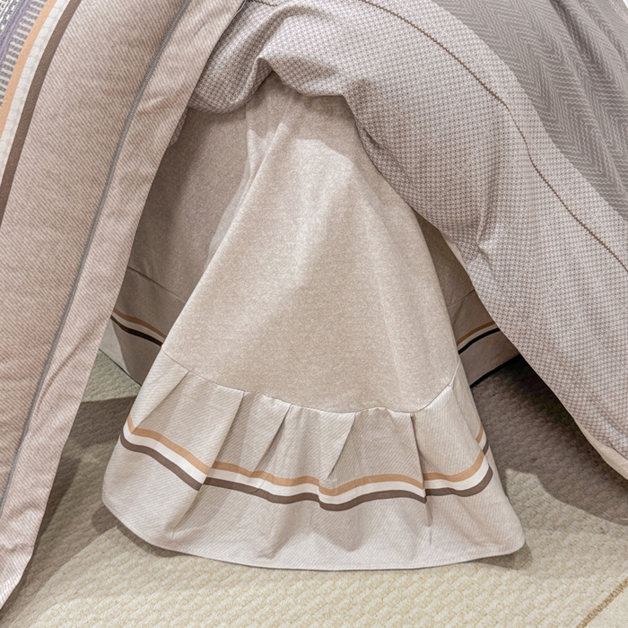 91家纺网 家纺一手货源 找家纺 凌鼎 2025新款100%全棉磨毛四件套数码印花加厚纯棉磨毛四件套北海道咖