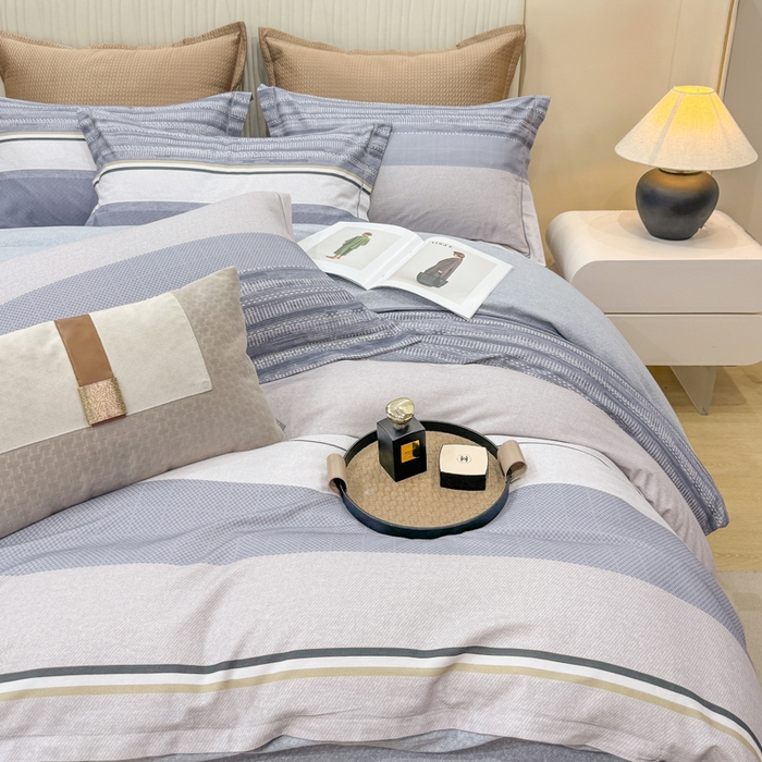 91家纺网 家纺一手货源 找家纺 凌鼎 2025新款100%全棉磨毛四件套数码印花加厚纯棉磨毛四件套北海道兰