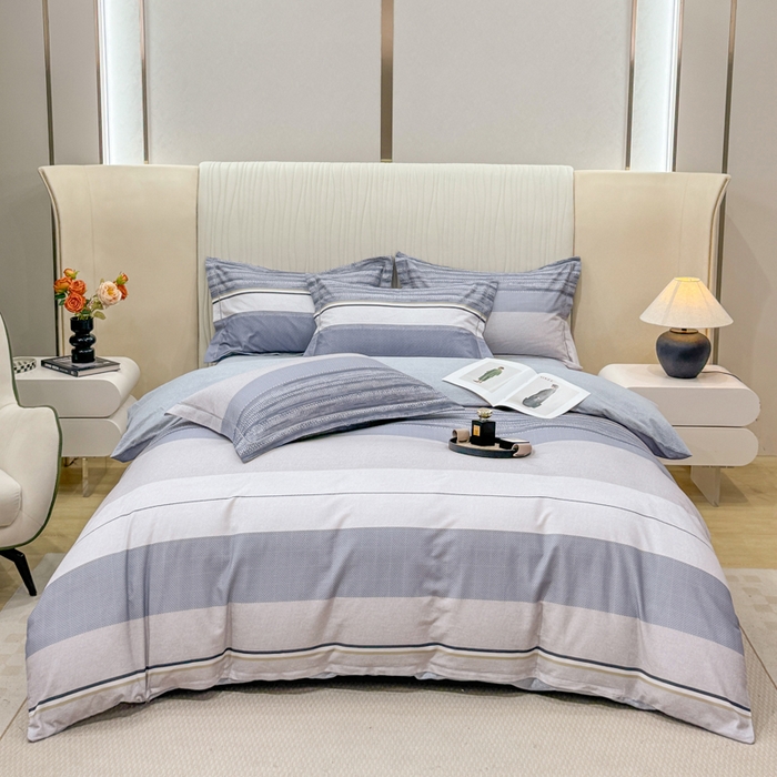 91家纺网 家纺一手货源 找家纺 凌鼎 2025新款100%全棉磨毛四件套数码印花加厚纯棉磨毛四件套北海道兰