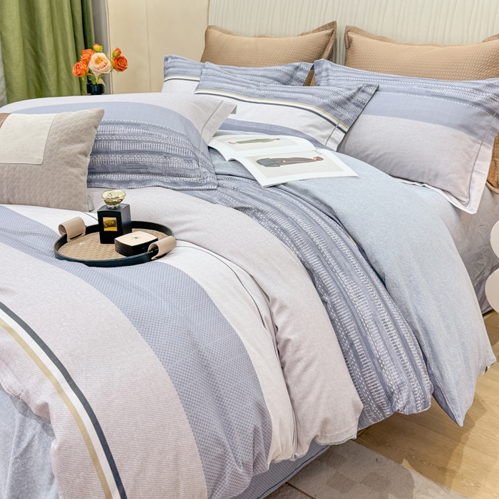 91家纺网 家纺一手货源 找家纺 凌鼎 2025新款100%全棉磨毛四件套数码印花加厚纯棉磨毛四件套北海道兰