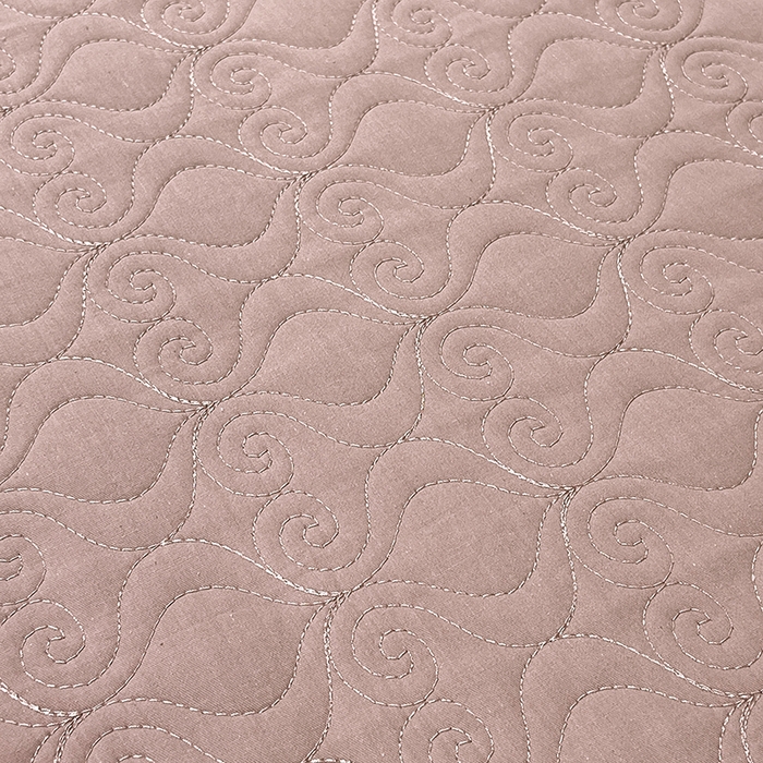 91家纺网 家纺一手货源 找家纺 小时代家纺 2025新款纯棉贡缎提花夹棉床盖四件套 豪华经典-灰金