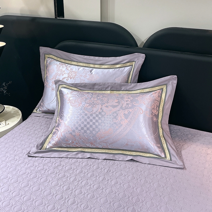 91家纺网 家纺一手货源 找家纺 小时代家纺 2025新款纯棉贡缎提花夹棉床盖四件套 欧式风情