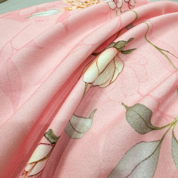 91家纺网 家纺一手货源 找家纺 凌鼎 2025新款100%全棉磨毛四件套数码印花加厚纯棉磨毛四件套缠绵粉