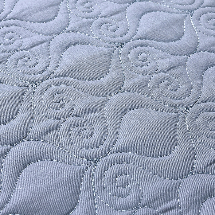 91家纺网 家纺一手货源 找家纺 小时代家纺 2025新款纯棉贡缎提花夹棉床盖四件套 逸彩飞扬-兰灰